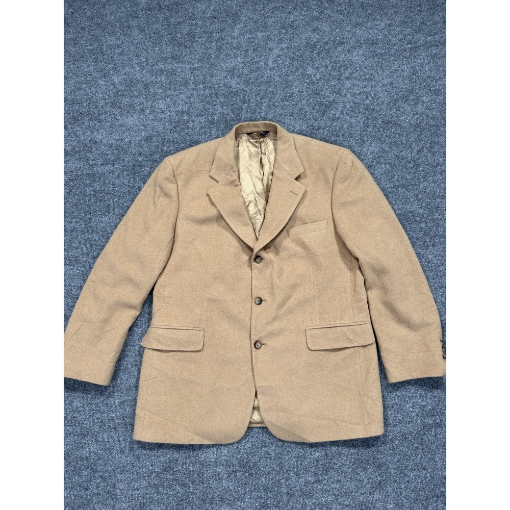 Vintage Brooks Brothers Sport Coat‎ Mens 44R Beige 100% Camelhair USA Blazer